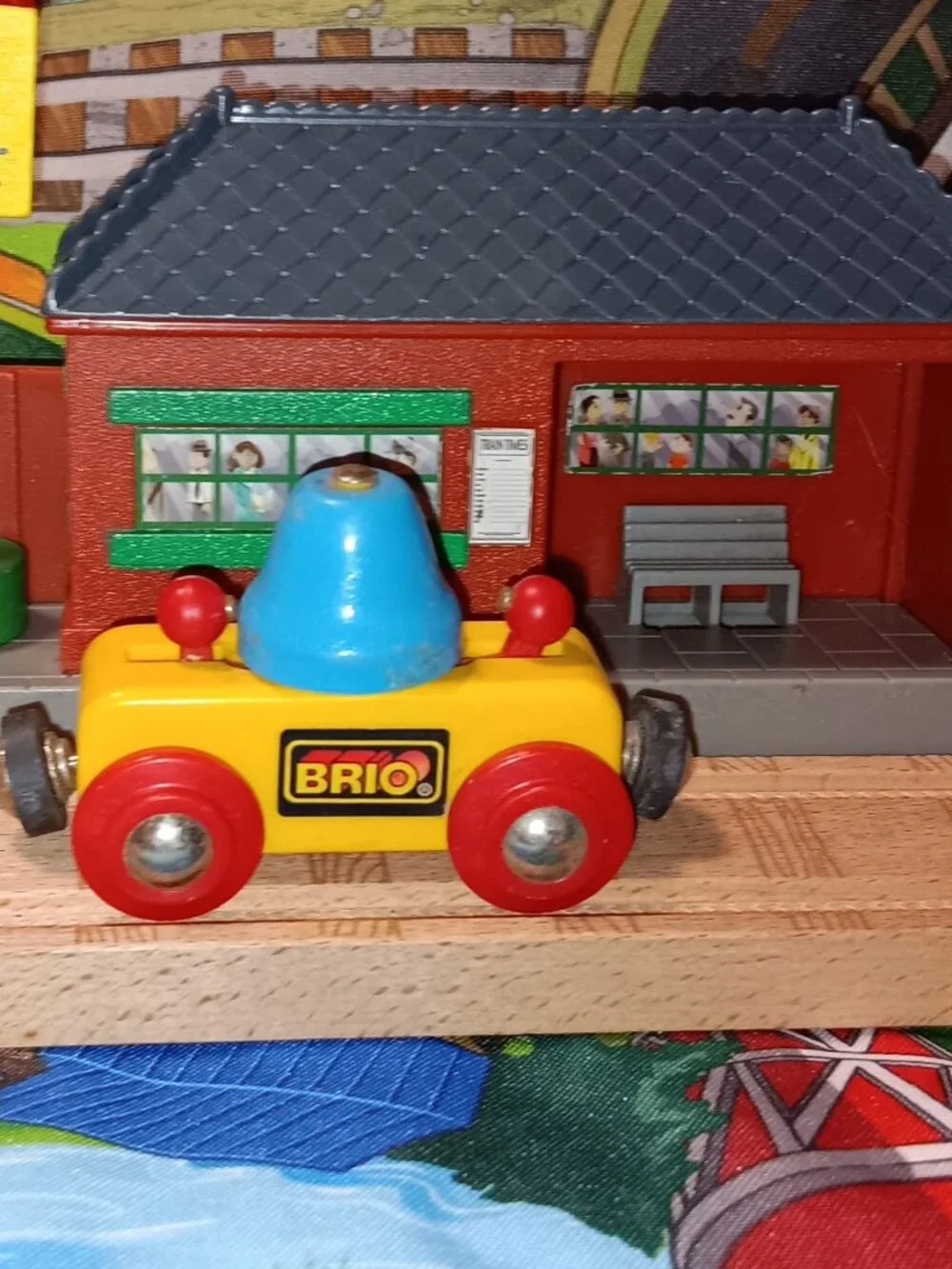 Brio Wooden Railway Train Track Engine Chiming-Bell Car